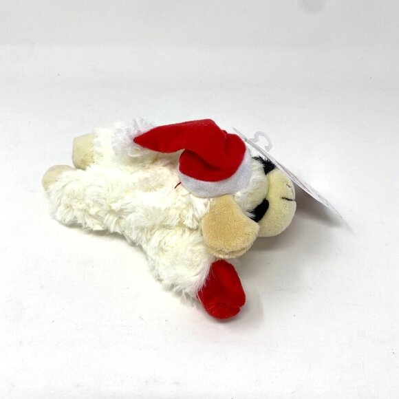 Multipet 6" Christmas TV Lamb Chop with Santa Hat Dog Plush Toy Small New Tags - Picture 4 of 9